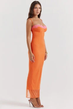 Flame Orange Maxi Dress 23 Flame Orange Maxi Dress -Pinkyy Kleider Geschaft aiza 5