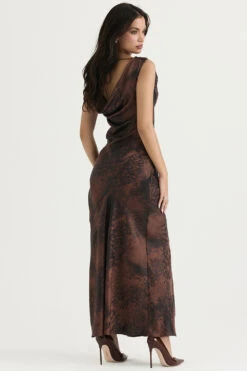 Antique Copper Bias Cut Maxi Dress -Pinkyy Kleider Geschaft alaina 4