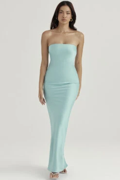 Jade Satin Strapless Maxi Dress -Pinkyy Kleider Geschaft alette 2