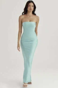 Jade Satin Strapless Maxi Dress -Pinkyy Kleider Geschaft alette 4
