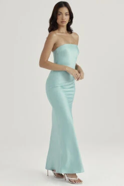 Jade Satin Strapless Maxi Dress -Pinkyy Kleider Geschaft alette 7