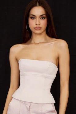 Crystal Satin Strapless Corset -Pinkyy Kleider Geschaft angelica 1b