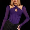 Grape Halterneck Corset Bodysuit
