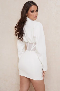 White Blazer Corset Dress 25 White Blazer Corset Dress -Pinkyy Kleider Geschaft anine 6y