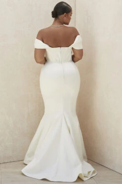 Ivory Corset Off Shoulder Bridal Gown - Limited Edition -Pinkyy Kleider Geschaft antoniette 18