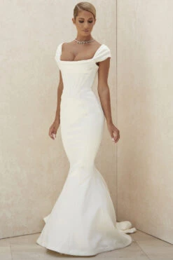 Ivory Corset Off Shoulder Bridal Gown - Limited Edition -Pinkyy Kleider Geschaft antoniette 6