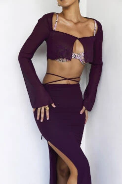 Prune Cover Up Top -Pinkyy Kleider Geschaft ap12