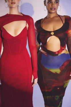 Wine Corset Midi Dress 28 Wine Corset Midi Dress -Pinkyy Kleider Geschaft beatrice w12