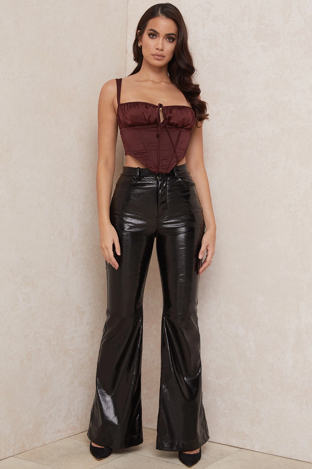 Raisin Satin Cropped Corset 5 Raisin Satin Cropped Corset – Bild 5