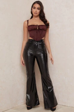 Raisin Satin Cropped Corset 19 Raisin Satin Cropped Corset -Pinkyy Kleider Geschaft betsy 13