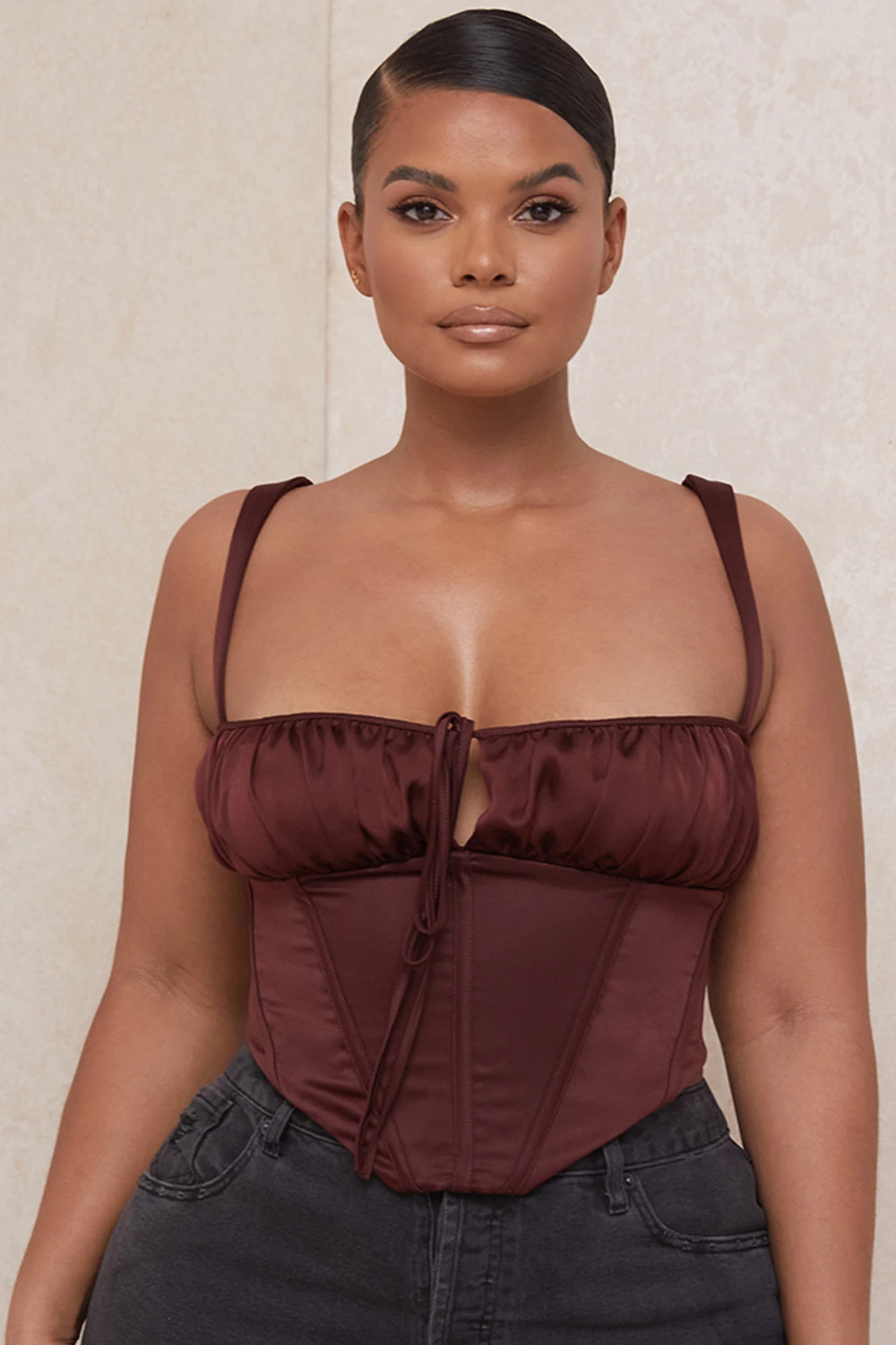 Raisin Satin Cropped Corset 10 Raisin Satin Cropped Corset – Bild 10