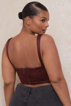 Raisin Satin Cropped Corset 24 Raisin Satin Cropped Corset -Pinkyy Kleider Geschaft betsy 23