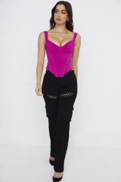 Fuchsia Boned Corset Top -Pinkyy Kleider Geschaft breanna 2