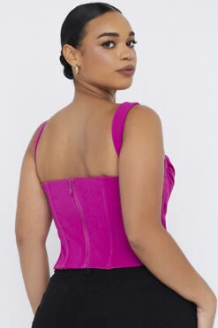 Fuchsia Boned Corset Top -Pinkyy Kleider Geschaft breanna 7a