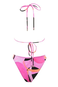 Pink Black Halter Bikini -Pinkyy Kleider Geschaft cala pink black orange 02