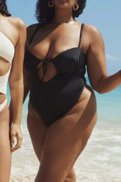 Black Cutout Swimsuit -Pinkyy Kleider Geschaft cannes b44