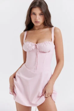 Baby Pink Corset Mini Dress -Pinkyy Kleider Geschaft carlotta 4
