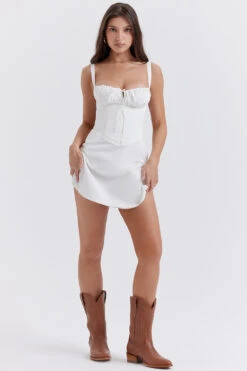 White Corset Mini Dress -Pinkyy Kleider Geschaft carlotta white 2