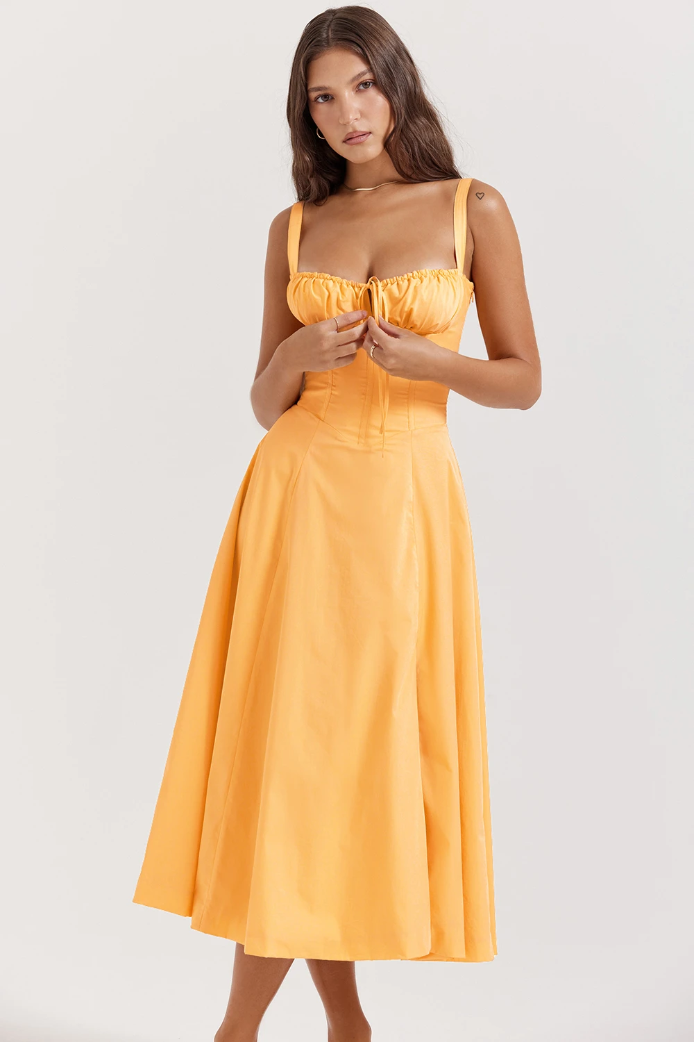 Tangerine Bustier Sundress 1 Tangerine Bustier Sundress