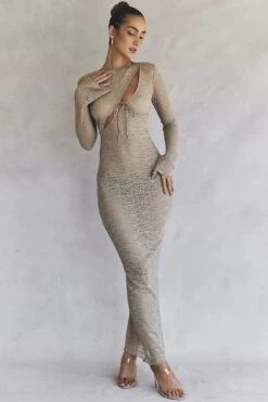 Stone Floral Lace Maxi Dress -Pinkyy Kleider Geschaft cb25th july81396