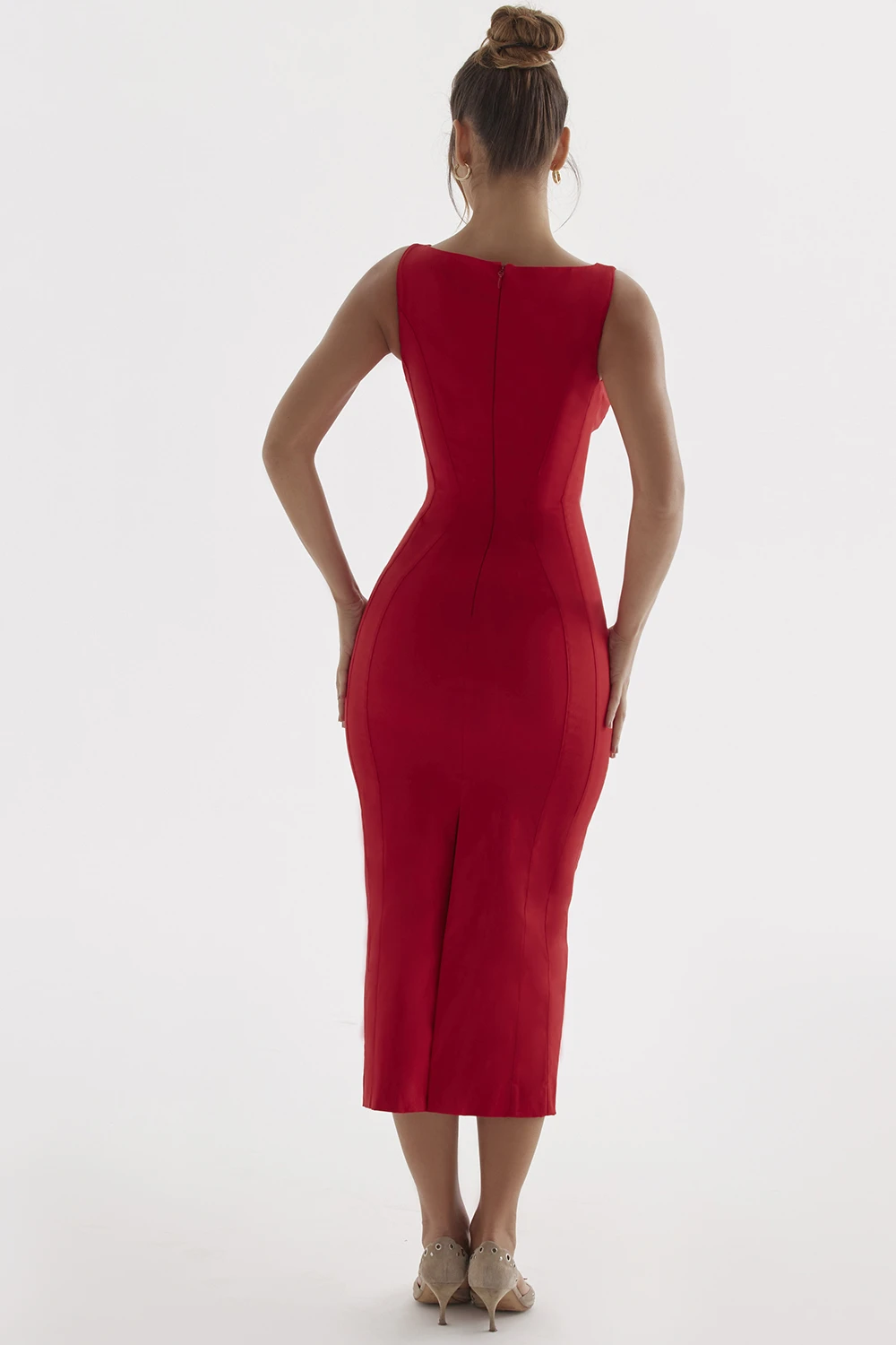 Red Rose Plunge Maxi Dress 10 Red Rose Plunge Maxi Dress – Bild 10