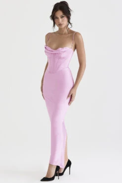 Pink Corset Maxi Dress -Pinkyy Kleider Geschaft charmaine pnk 5p