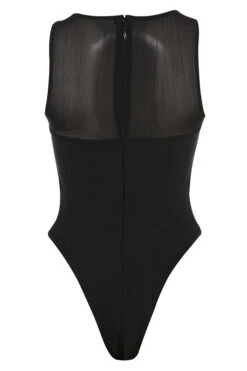 Black Sleeveless Bandage Bodysuit -Pinkyy Kleider Geschaft chiara black 02