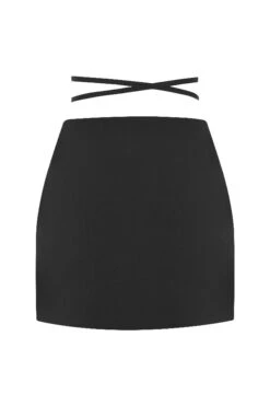 Mistress Rocks 'Pixie' Black Wrap Front Mini Skirt -Pinkyy Kleider Geschaft chr2639 03
