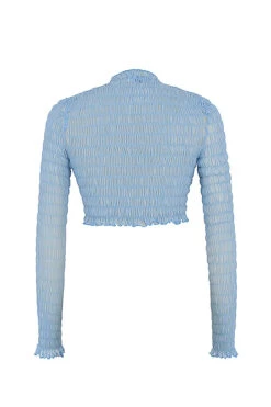 Mistress Rocks 'Delight' Powder Blue Shirred Crop Top 19 Mistress Rocks 'Delight' Powder Blue Shirred Crop Top -Pinkyy Kleider Geschaft chr2660 03 copy