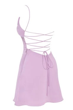 Mistress Rocks Lilac Crystal Embellished Mini Dress -Pinkyy Kleider Geschaft chr3216 02