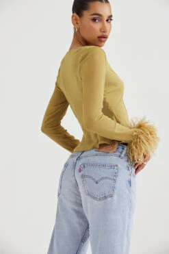 Olive Trimmed Top 21 Olive Trimmed Top -Pinkyy Kleider Geschaft claudia 6rrr