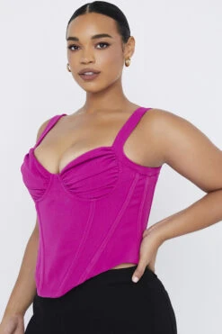 Fuchsia Boned Corset Top -Pinkyy Kleider Geschaft dana 4a