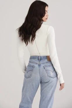 White Cutout Bodysuit -Pinkyy Kleider Geschaft danica 6