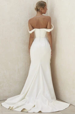 Ivory Draped Corset Bridal Gown - Limited Edition -Pinkyy Kleider Geschaft delphine 10