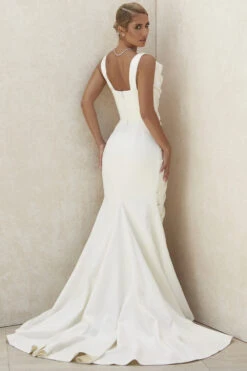 Ivory Draped Corset Bridal Gown - Limited Edition -Pinkyy Kleider Geschaft delphine 9