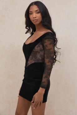 Black Velvet And Lace Corset Dress -Pinkyy Kleider Geschaft elena 10