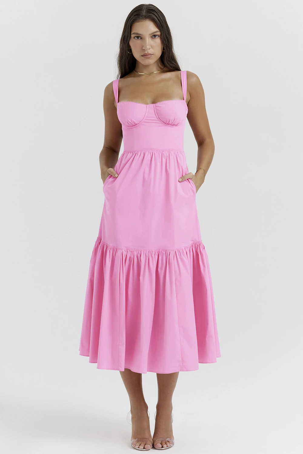 French Pink Midi Sundress 4 French Pink Midi Sundress – Bild 4