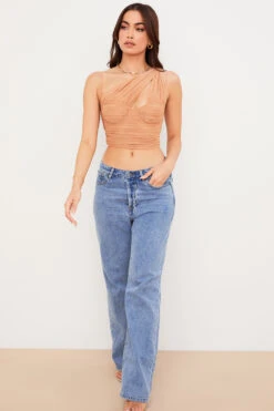 Beige Gathered Mesh Corset 10 Beige Gathered Mesh Corset -Pinkyy Kleider Geschaft eliana 9d