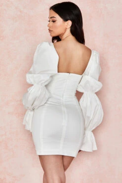 White Puff Sleeve Corset Dress 28 White Puff Sleeve Corset Dress -Pinkyy Kleider Geschaft elsie 10