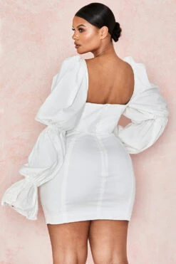 White Puff Sleeve Corset Dress 30 White Puff Sleeve Corset Dress -Pinkyy Kleider Geschaft elsie 16