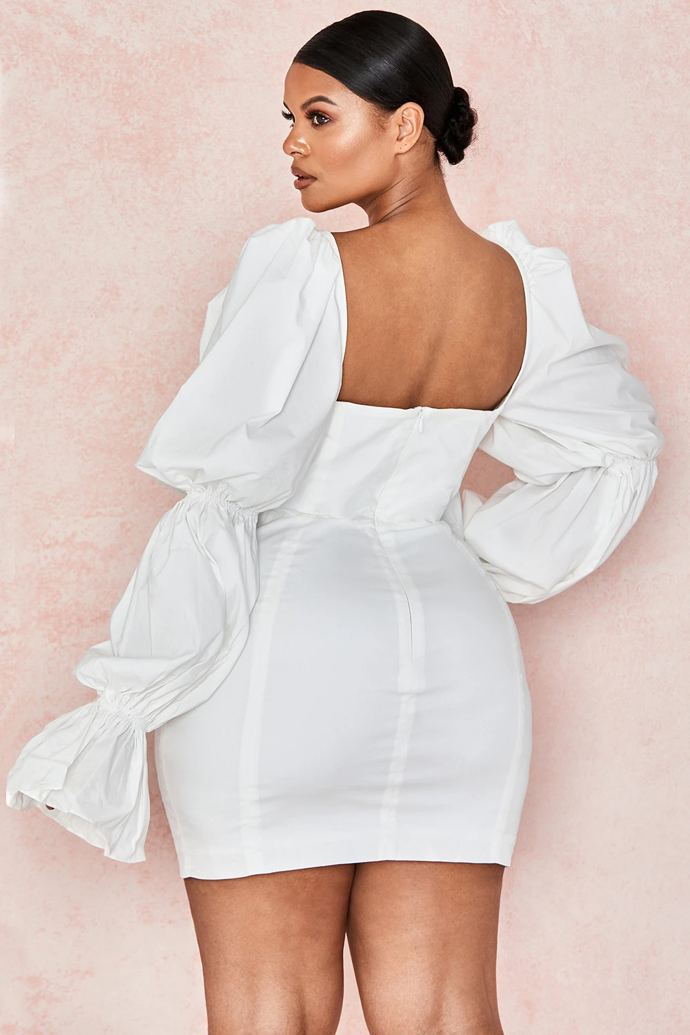 White Puff Sleeve Corset Dress 13 White Puff Sleeve Corset Dress – Bild 13