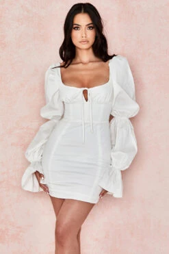 White Puff Sleeve Corset Dress 22 White Puff Sleeve Corset Dress -Pinkyy Kleider Geschaft elsie 6