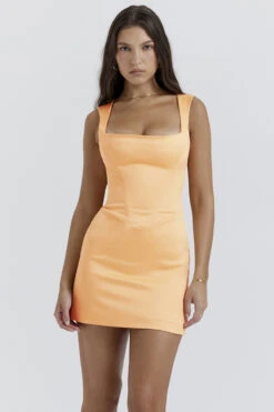 Apricot Corset Mini Dress