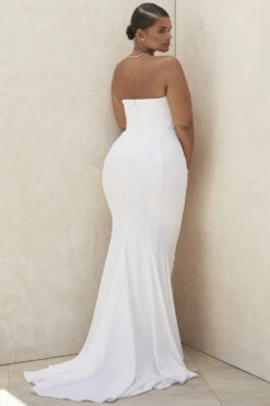 Ivory Draped Strapless Bridal Gown - Limited Edition -Pinkyy Kleider Geschaft esmee 18