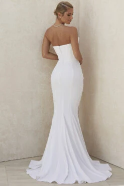Ivory Draped Strapless Bridal Gown - Limited Edition -Pinkyy Kleider Geschaft esmee 6