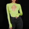 Lime Green Cutout Bodysuit