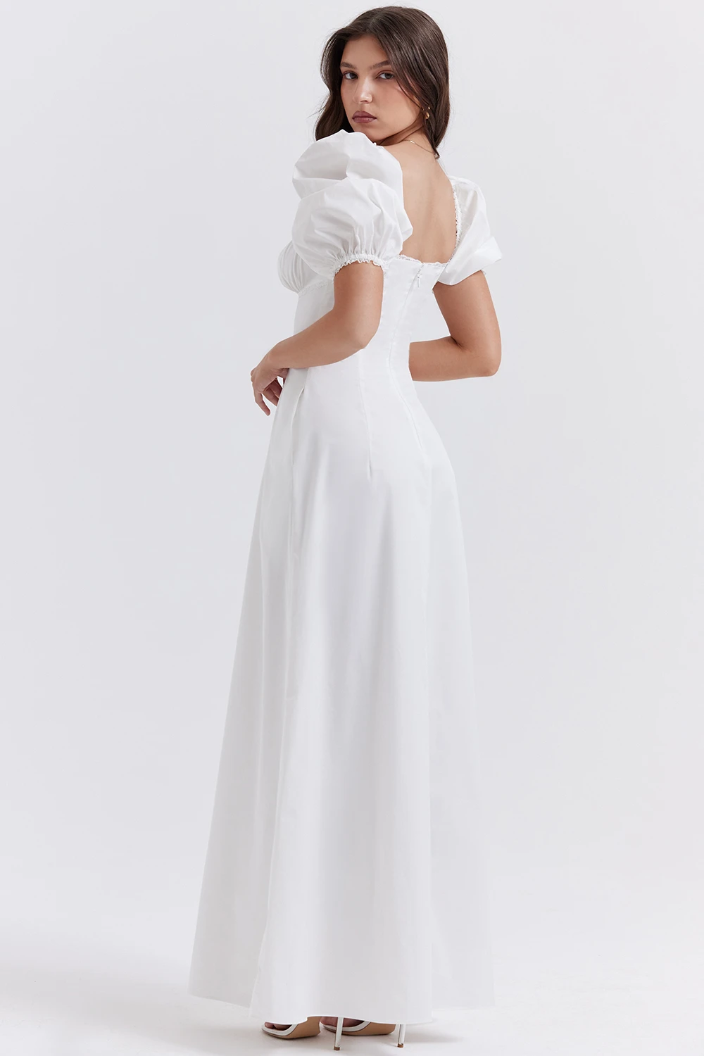 White Puff Sleeve Sundress 9 White Puff Sleeve Sundress – Bild 9