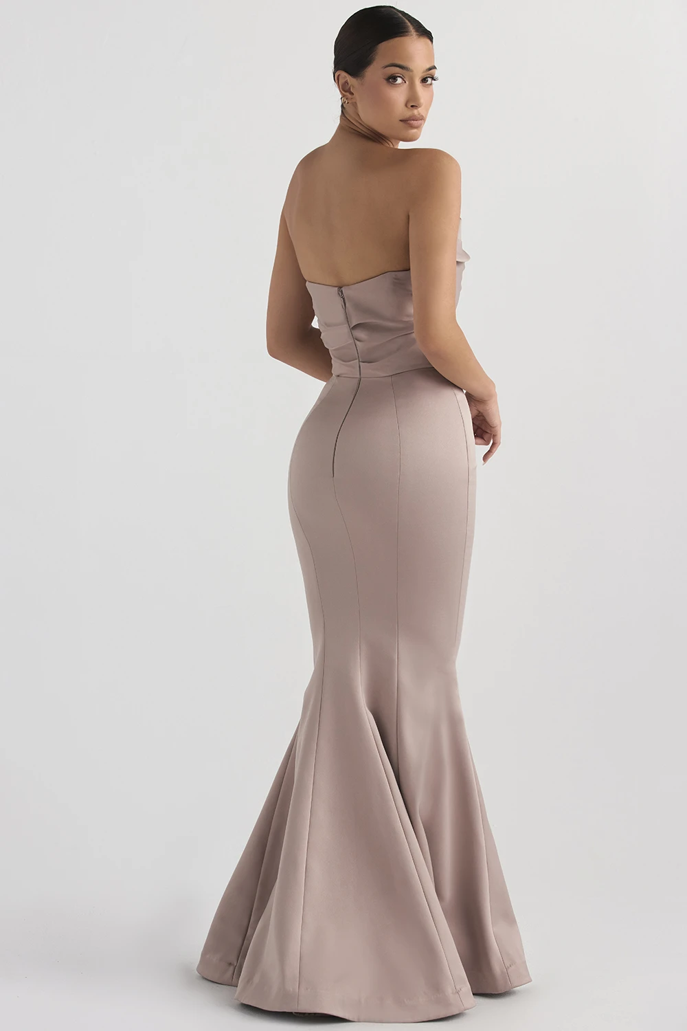 Mushroom Satin Strapless Gown 6 Mushroom Satin Strapless Gown – Bild 6