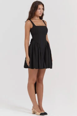Black Bow Mini Dress 22 Black Bow Mini Dress -Pinkyy Kleider Geschaft florianne bl3