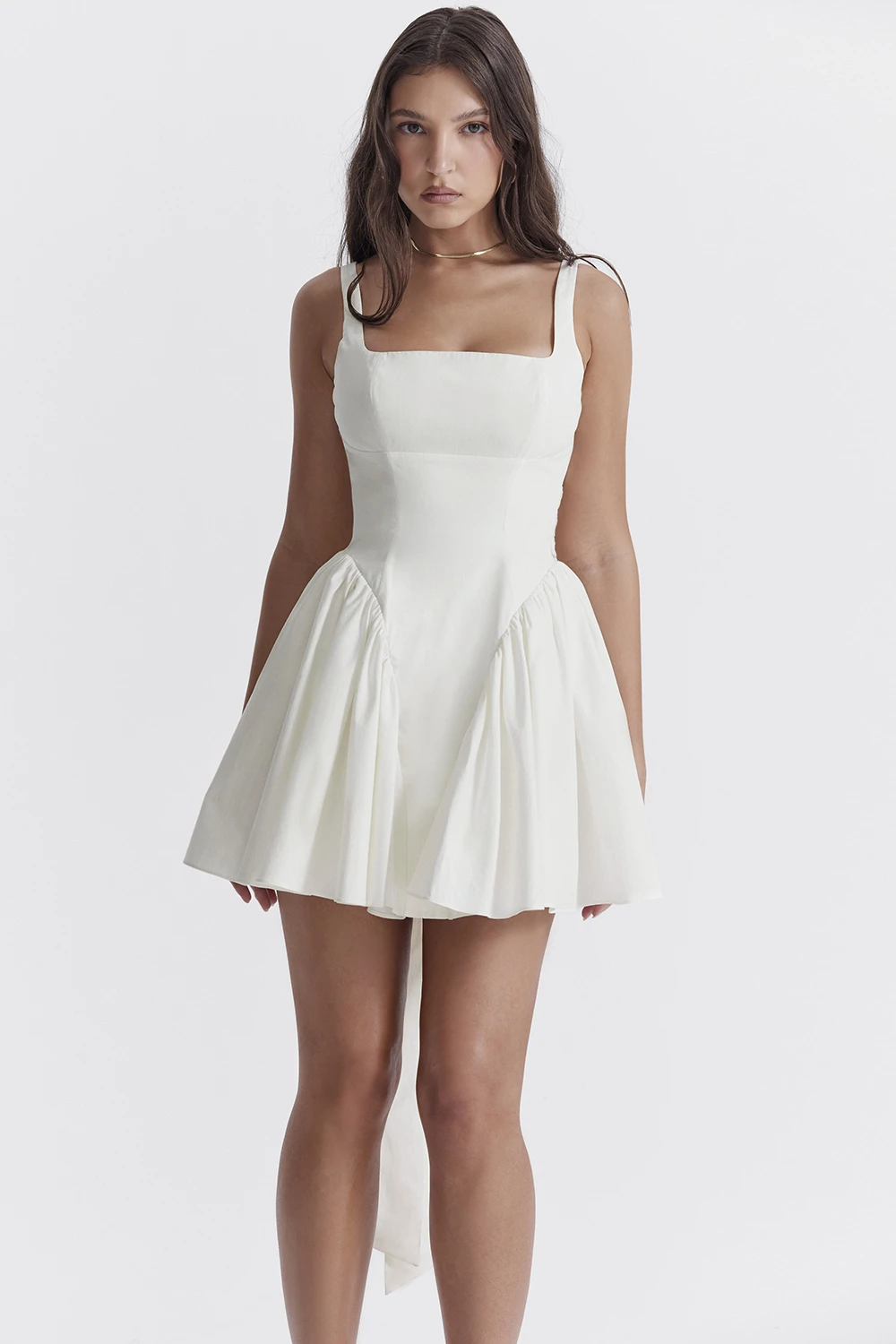 Ivory Bow Mini Dress 5 Ivory Bow Mini Dress – Bild 5